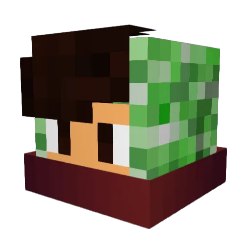 brunoac06 Minecraft avatar head, 3D render