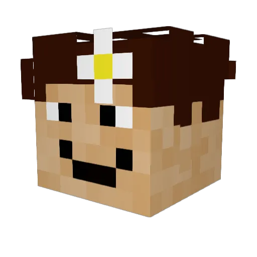 brunoamram92 Minecraft avatar head, 3D render
