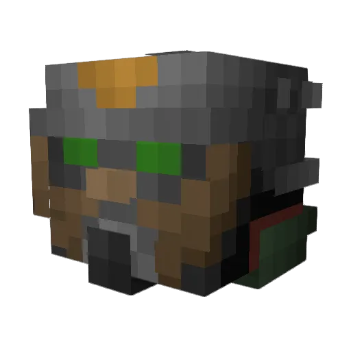 brunob4 Minecraft avatar head, 3D render
