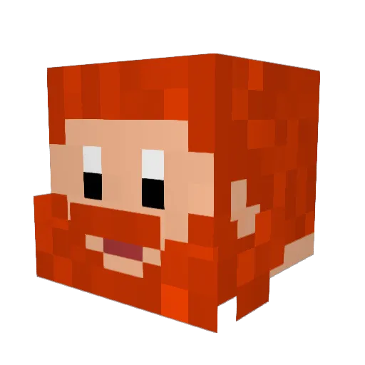 brunokenobi Minecraft avatar head, 3D render