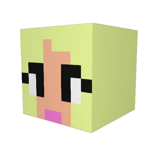 brunollt Minecraft avatar head, 3D render