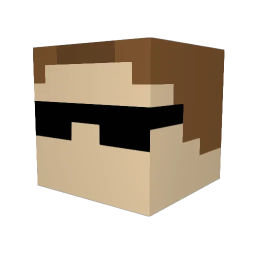 brunomlopes Minecraft avatar head, 3D render