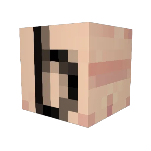 brunoquattro Minecraft avatar head, 3D render