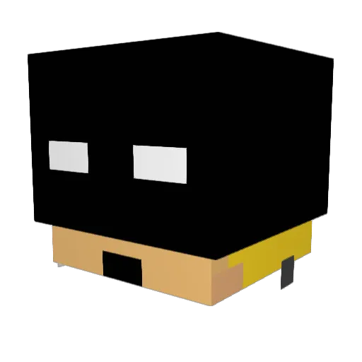 brunoruru Minecraft avatar head, 3D render