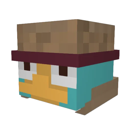 brunox30 Minecraft avatar head, 3D render
