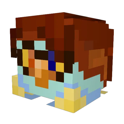 brutefruit Minecraft avatar head, 3D render