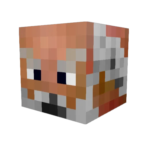 brutuis Minecraft avatar head, 3D render