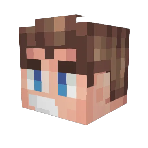 brwdjoaqo Minecraft avatar head, 3D render