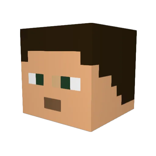 brweeks44 Minecraft avatar head, 3D render