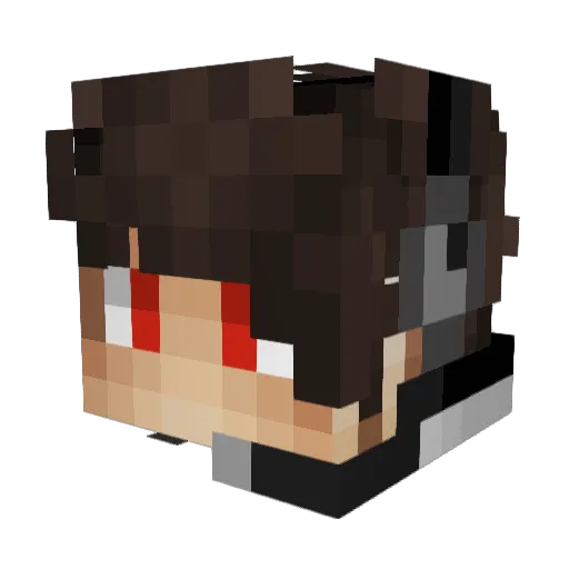 brxndxnkai Minecraft avatar head, 3D render