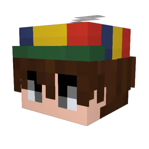 brxnio Minecraft avatar head, 3D render