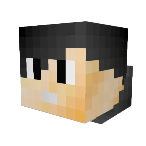 bryanchuah Minecraft avatar head, 3D render