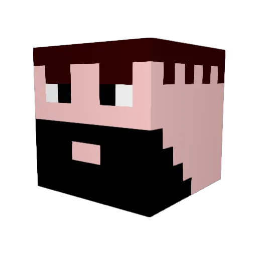 bryankerr Minecraft avatar head, 3D render