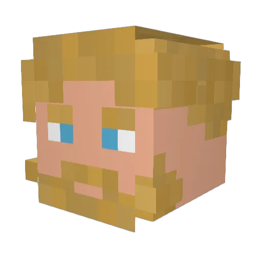 bryanlol Minecraft avatar head, 3D render