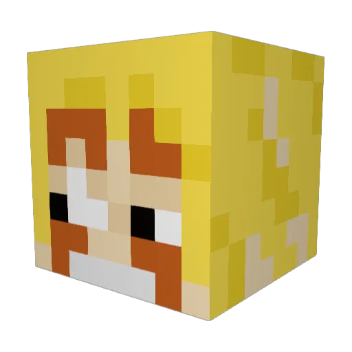 bryanrumsey Minecraft avatar head, 3D render