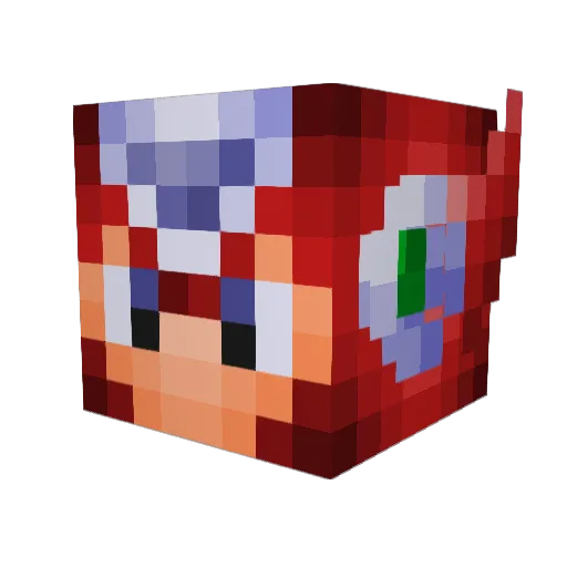 bryceprime Minecraft avatar head, 3D render