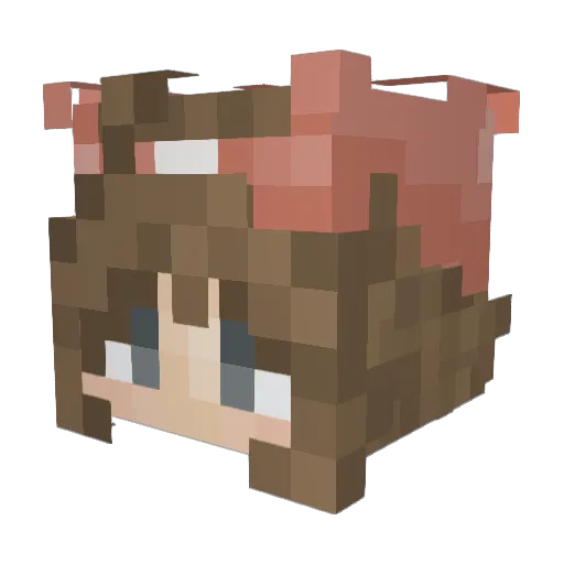 bryneri Minecraft avatar head, 3D render