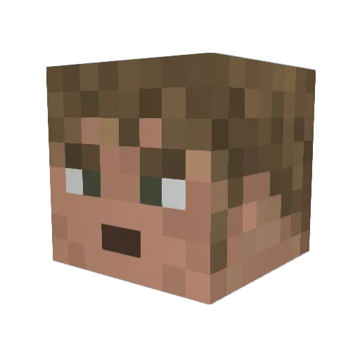 bryone Minecraft avatar head, 3D render