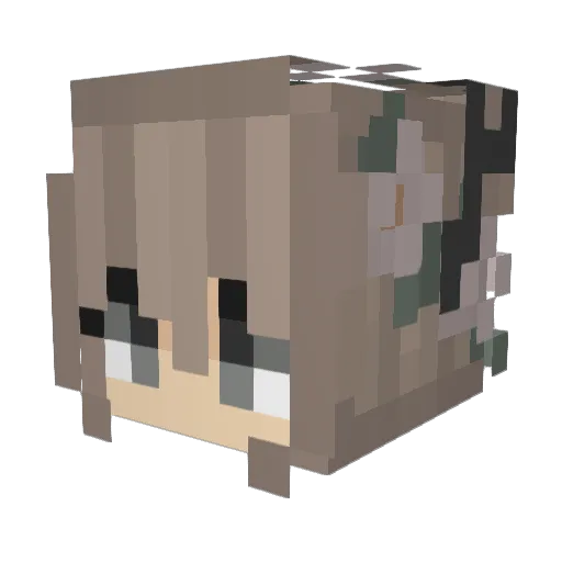 brzozos Minecraft avatar head, 3D render