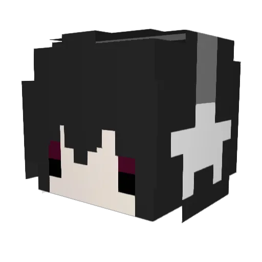 bs7r Minecraft avatar head, 3D render