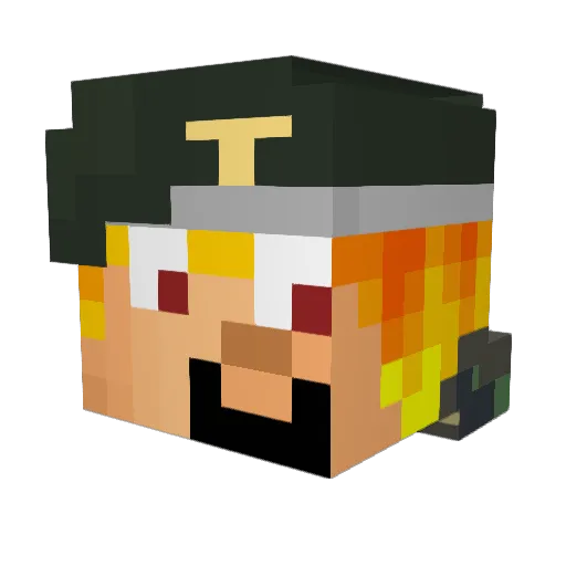 bsam_kosa Minecraft avatar head, 3D render