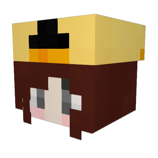 bsbun Minecraft avatar head, 3D render