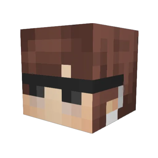 bscan Minecraft avatar head, 3D render