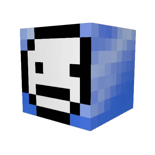 bsdunix Minecraft avatar head, 3D render