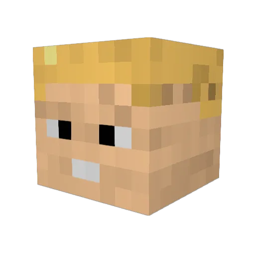 bshallstar Minecraft avatar head, 3D render