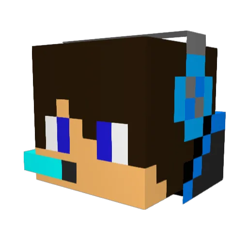 bshaman Minecraft avatar head, 3D render