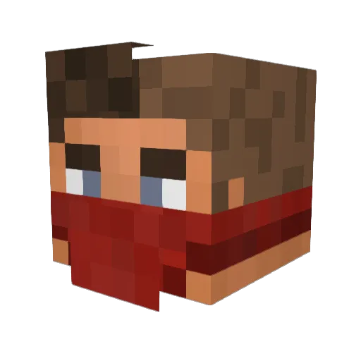 bsipocz Minecraft avatar head, 3D render