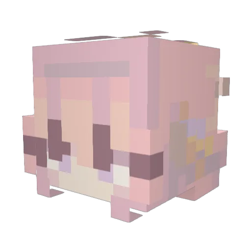 bskbn Minecraft avatar head, 3D render
