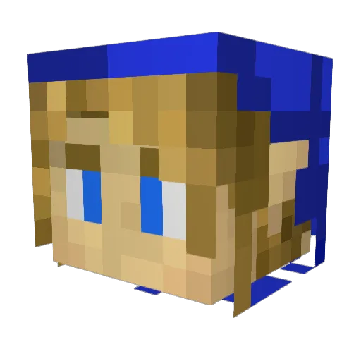 bskorka Minecraft avatar head, 3D render
