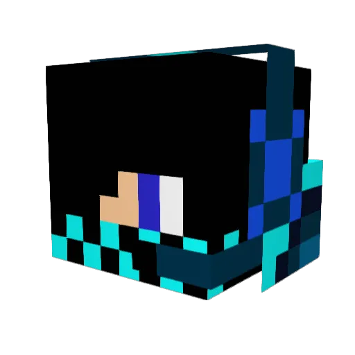 bstian Minecraft avatar head, 3D render