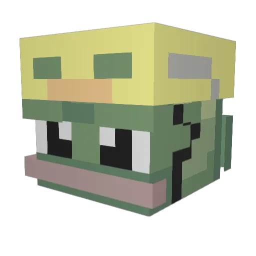 bsweattt Minecraft avatar head, 3D render