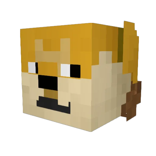bszze Minecraft avatar head, 3D render