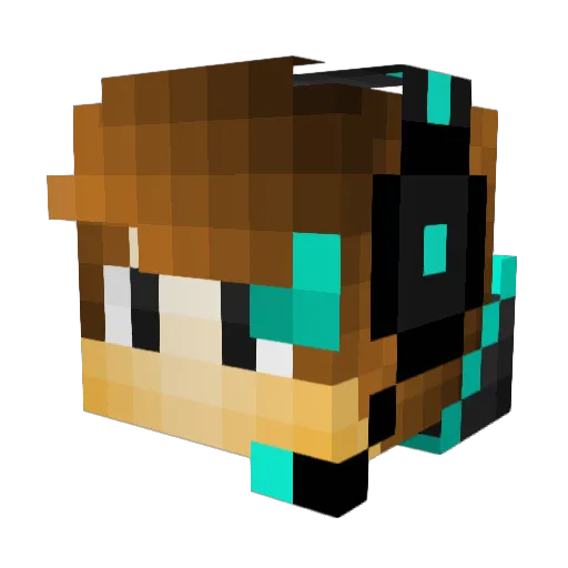 bt0831 Minecraft avatar head, 3D render