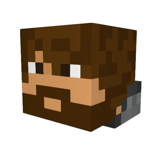 bt139717 Minecraft avatar head, 3D render