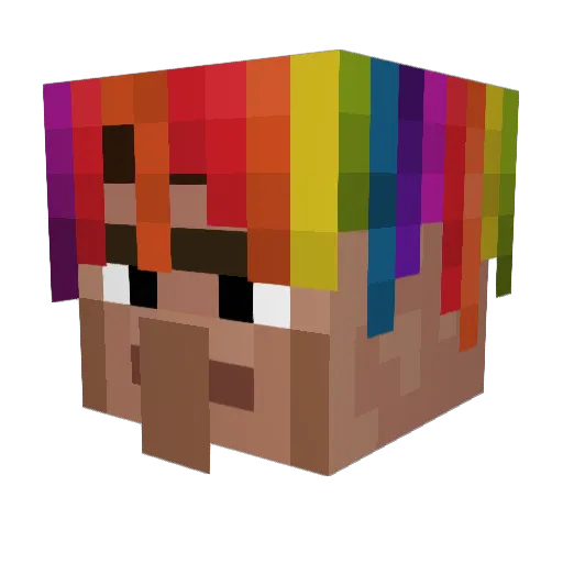 bt_7667 Minecraft avatar head, 3D render