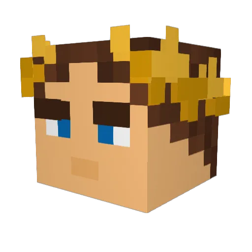 bteonm Minecraft avatar head, 3D render