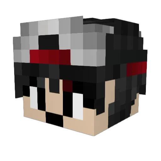 btground Minecraft avatar head, 3D render