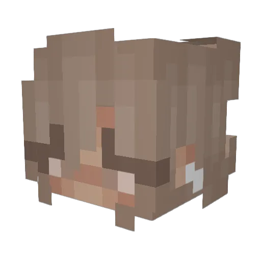 btsliv Minecraft avatar head, 3D render