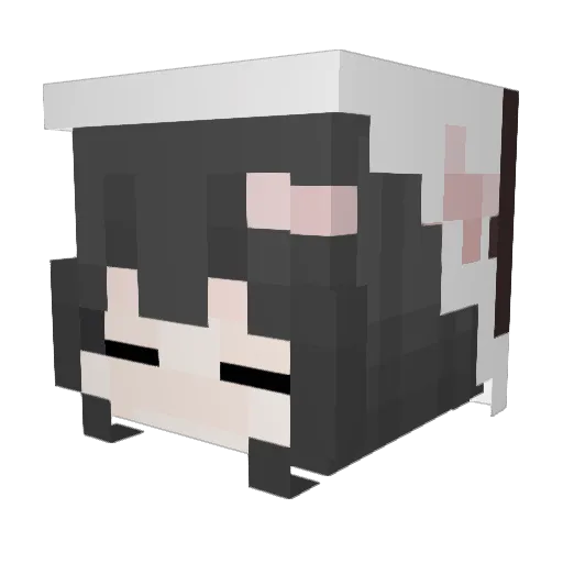bttrfngs Minecraft avatar head, 3D render