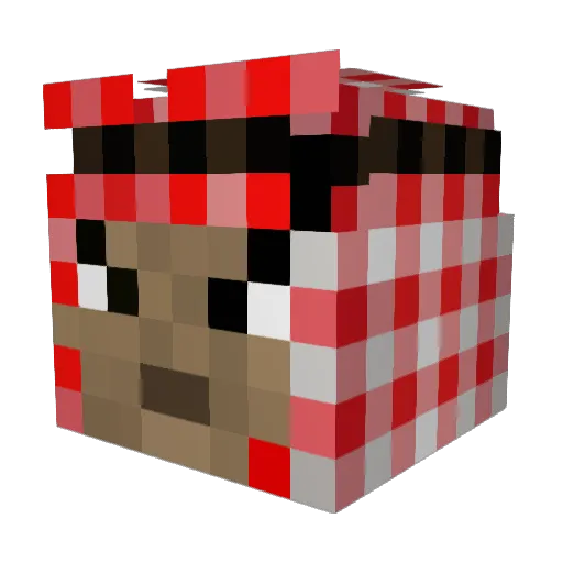 btwurawesome Minecraft avatar head, 3D render