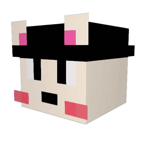 bu0410 Minecraft avatar head, 3D render
