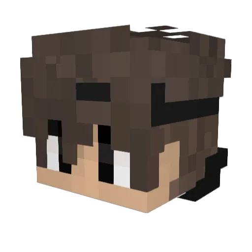 bu1x Minecraft avatar head, 3D render