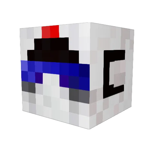 bu29adm Minecraft avatar head, 3D render