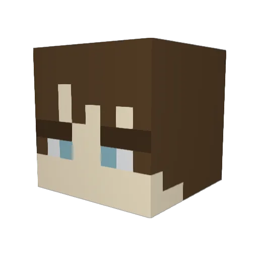 buBBlE_o7 Minecraft avatar head, 3D render