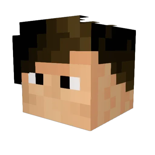 buEmre Minecraft avatar head, 3D render