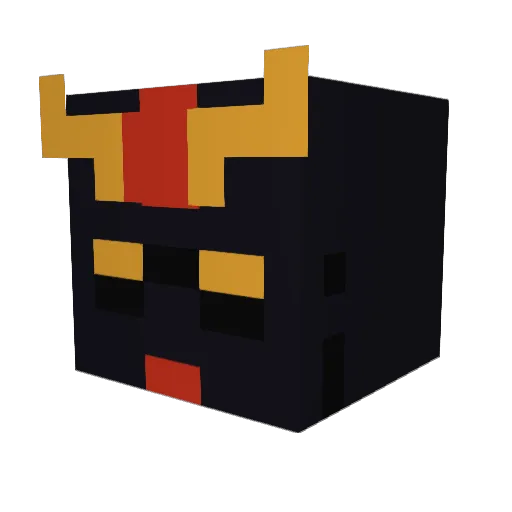 bu_rin Minecraft avatar head, 3D render